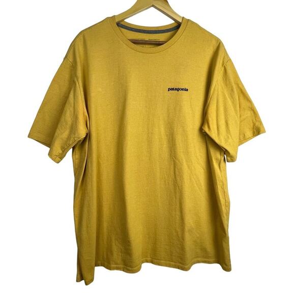 Patagonia Responsibili-Tee Recycled XL Yellow Casual Outdoors Men's Shirt - Picture 1 of 8